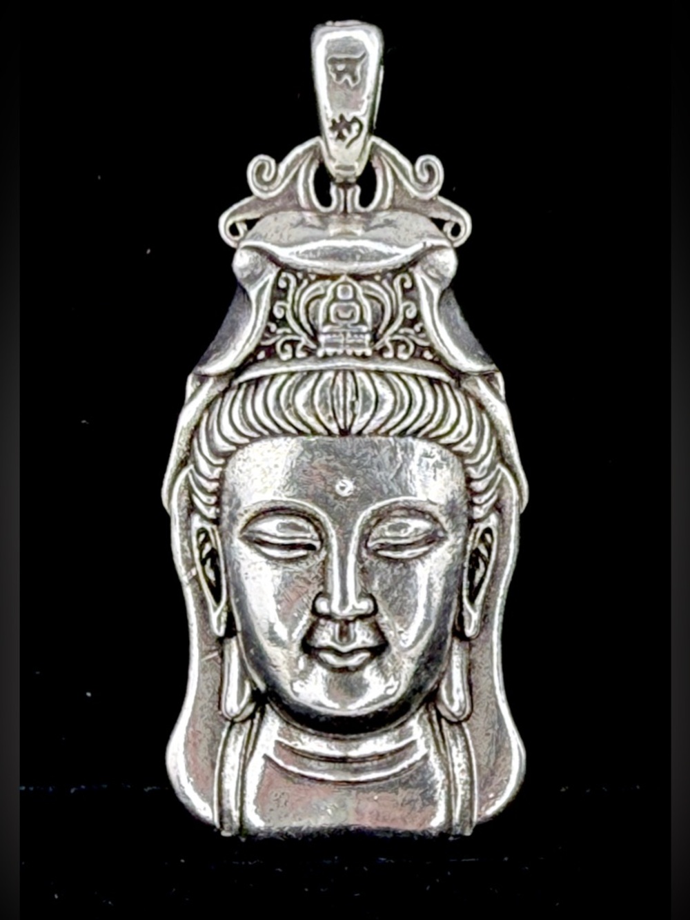 Kwan Yin Pendant S999 Pure Silver